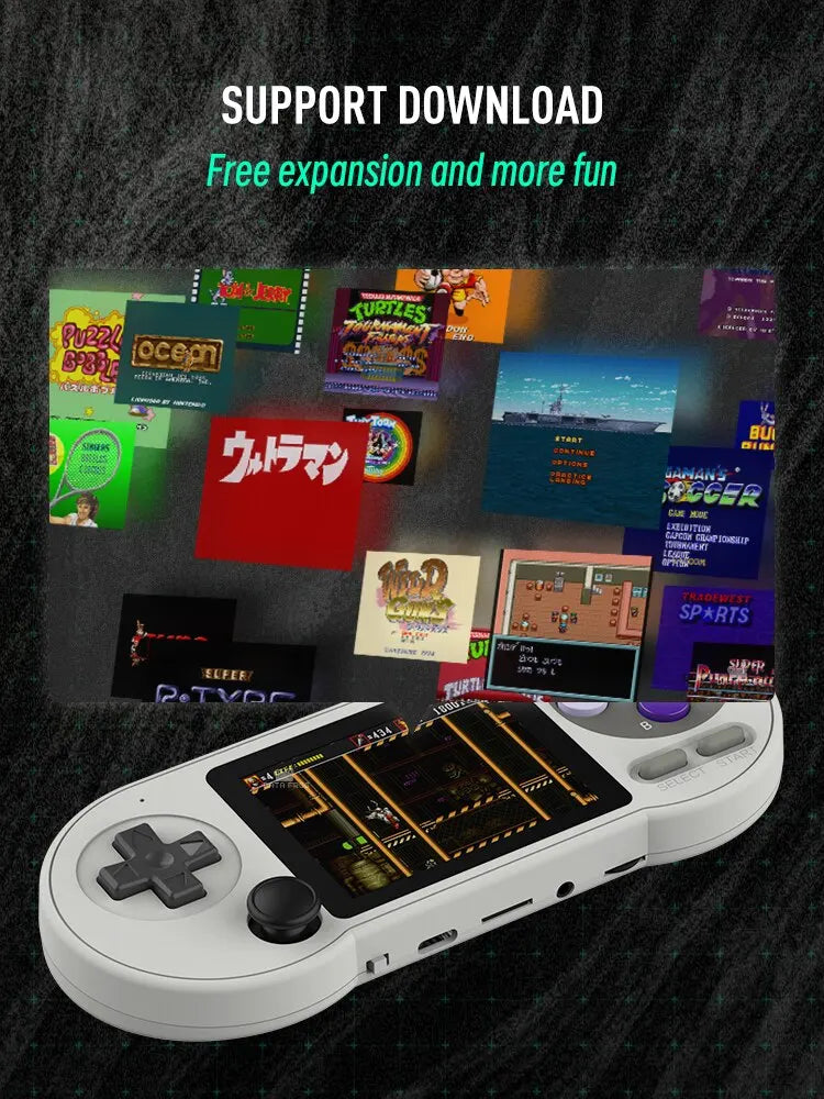 DATA FROG SF2000 Portable Handheld Game Console 3 Inch IPS Retro Game Consoles Built-in 6000 Games Retro Video Games